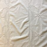 Nappe blanche  ancienne brodée main