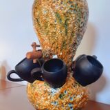 Ceramic fountain form hot air balloon year 50 Fat Lava Vallauris