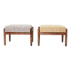 Scandinavian stool yellow mellow chocolate brown granola Set of 2
