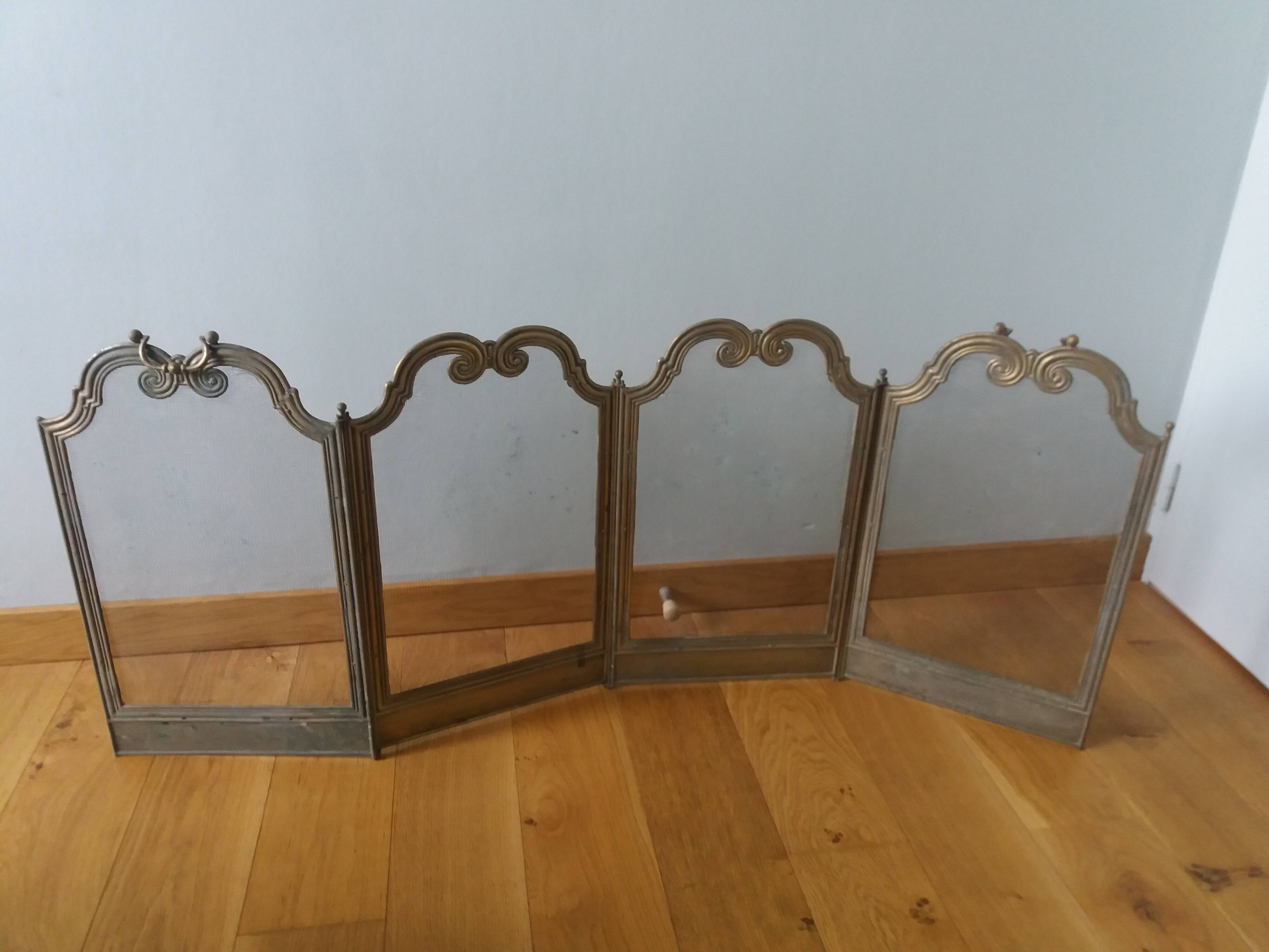 Fire screen fireplace screen 4 leaves