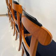 Biedermeier Chairs in Cherry Wood, Germany, 1830s, Set of 5