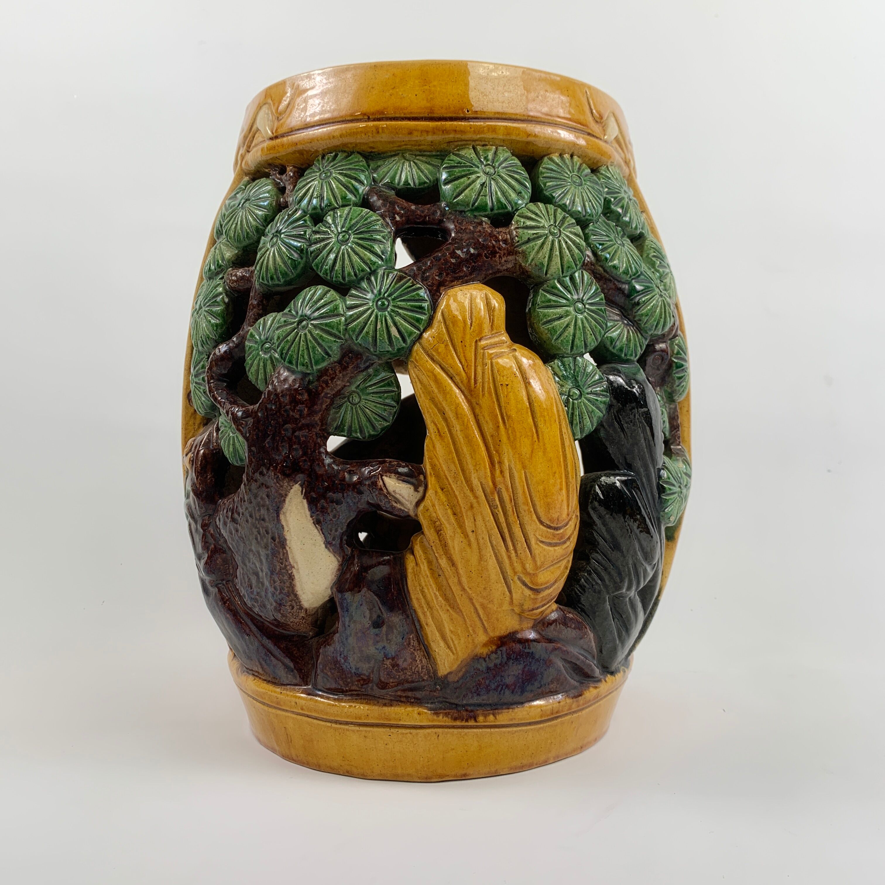 Ceramic garden stool Sancai china early twentieth century