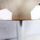 Lampe champignon en métal chromé