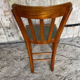 Vintage BAUMANN Mado Wood Bistro Chair with Green Seat