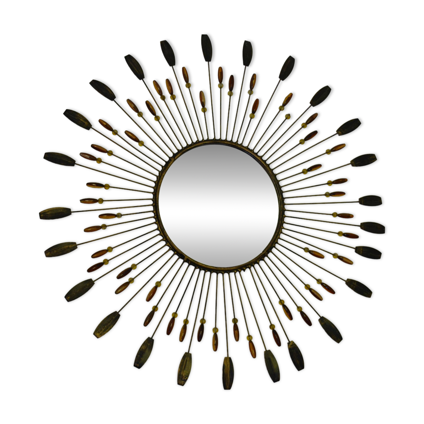 Vintage sun mirror Chaty Vallauris Diameter: 50 cm