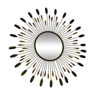 Miroir soleil vintage Chaty Vallauris Diamètre : 50 cm