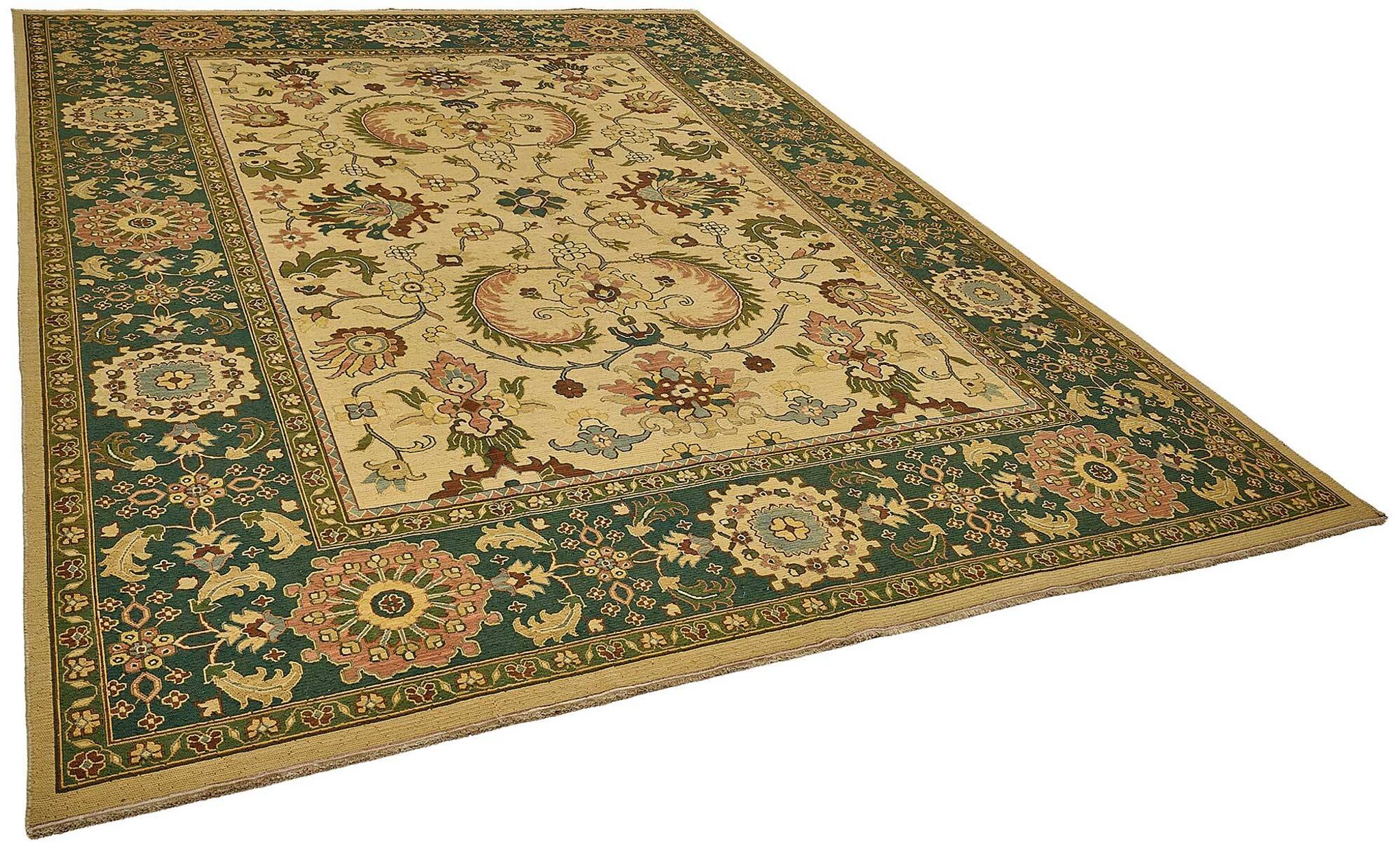 Turkish Handknotted Wool Oushak Rug 268 cm x 350 cm