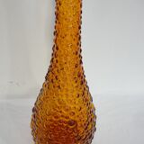 Large "bubbles" brown glass decanter