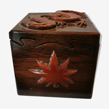 Boîte à secret en bois exotique