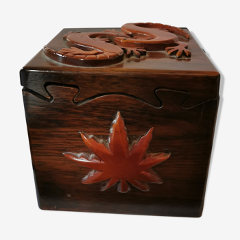 Exotic wooden secret box