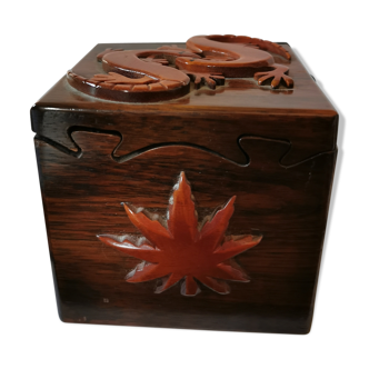 Exotic wooden secret box