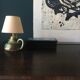 Lampe céramique, abat jour et câble tressé 2m