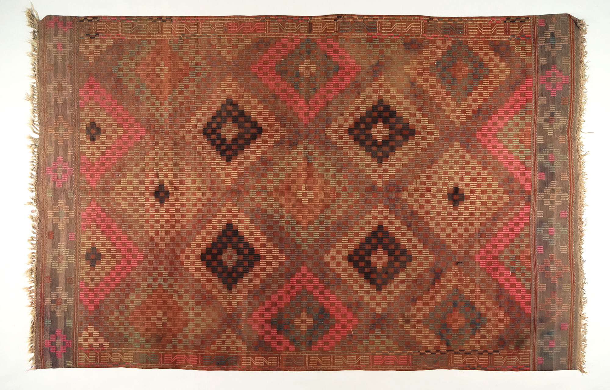 Anatolian handmade kilim rug 293 cm x 193 cm