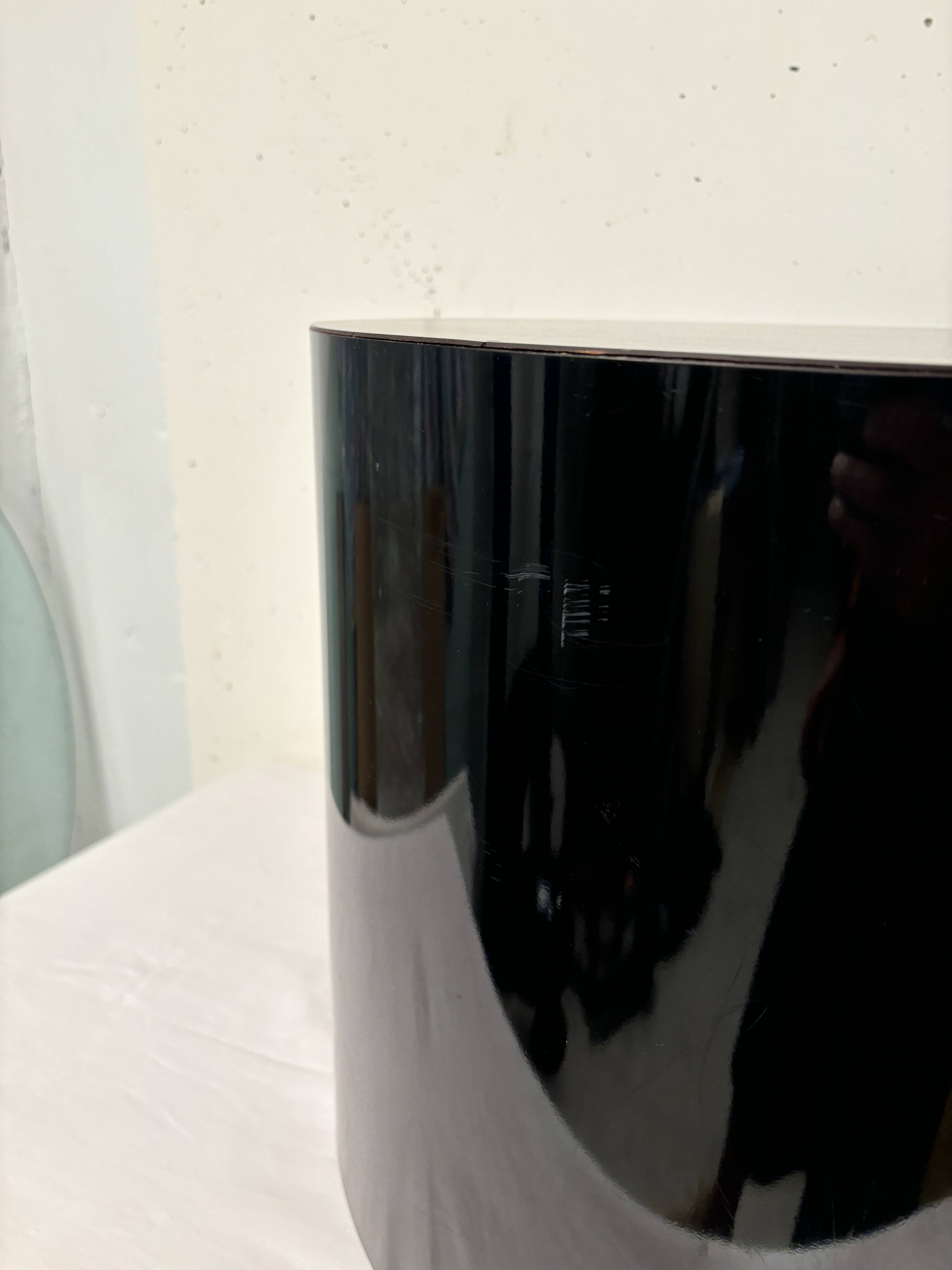 Side table, black melamine coffee table, 1970