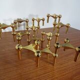 Gold-Plated Candleholders by Ceasar Stoffi & Fritz Nagel for BMF, 1960s, Set of 12