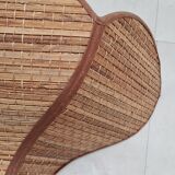 Pair of rattan lotus wall lights