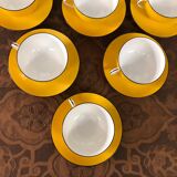 Set de 6 tasses porcelaine de  Limoges  T&V "Perrier Fils"