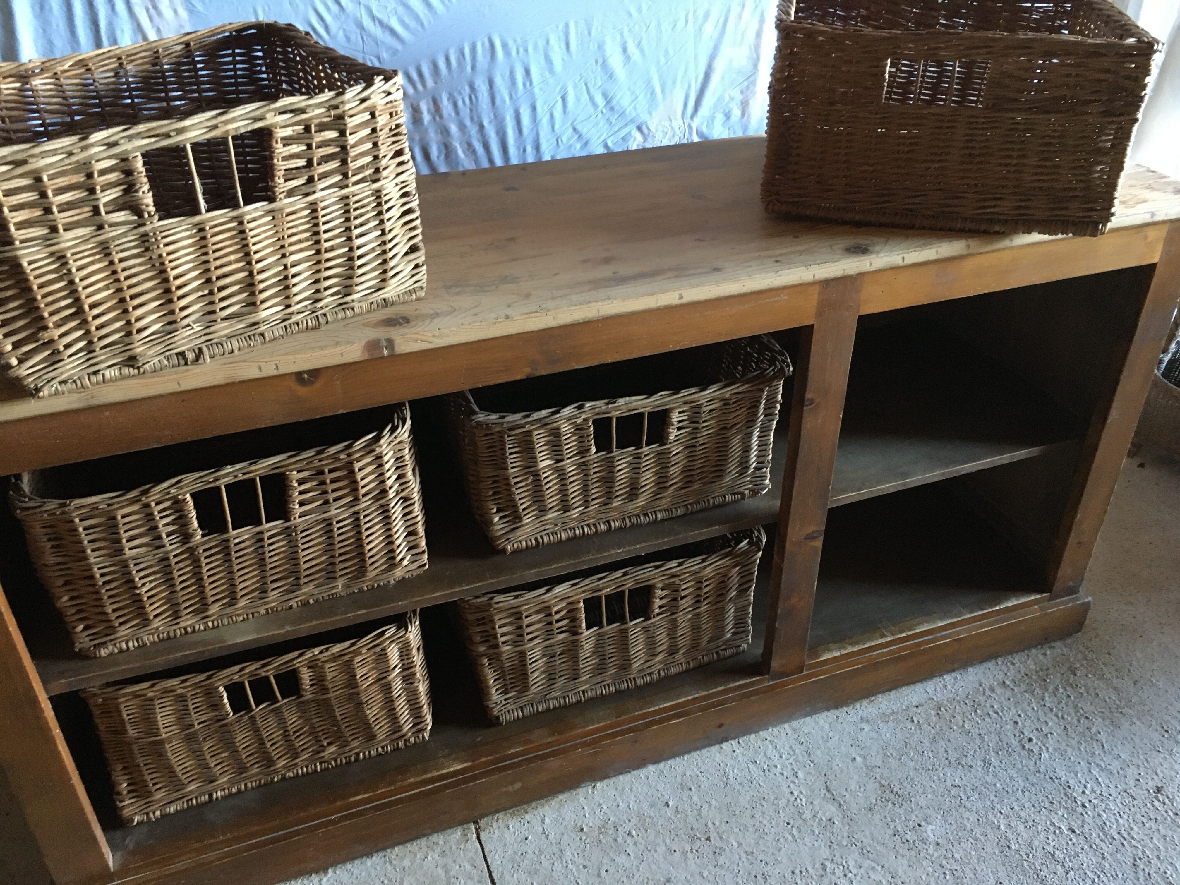 Craft furniture with wicker baskets