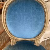 Paire de chaises médaillon en velours