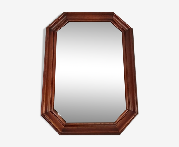 Miroir octogonal encadrement en bois 45 x 325cm