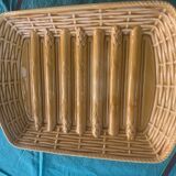 Dish for asparagus, slurry, glazed ceramic yellow sarreguemines France vintage