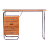 Bauhaus Restored Oak Writing Desk Made in 1930s by Robert Slezak, Czechia