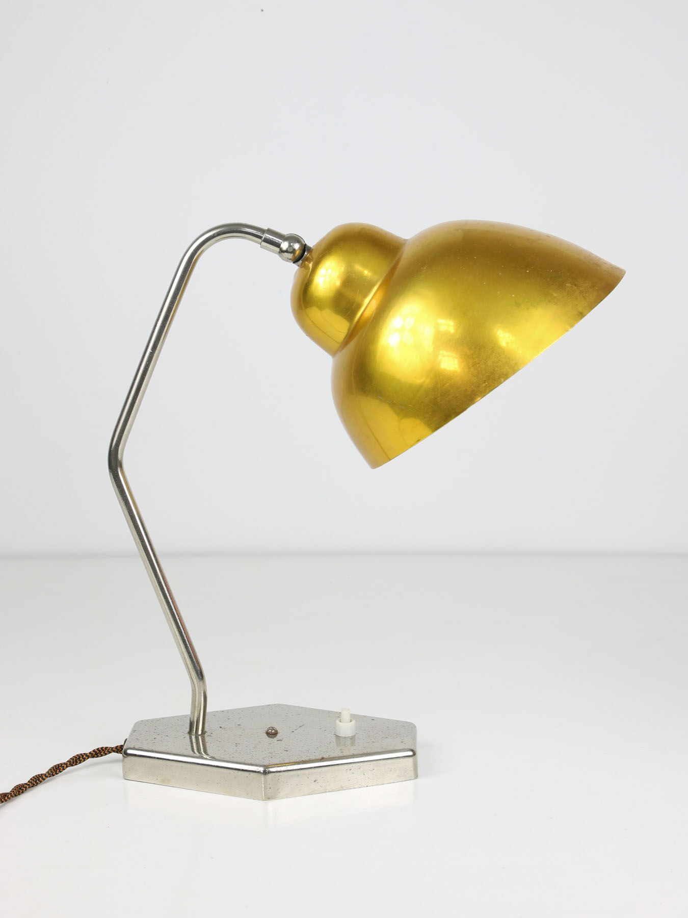 Mid-Century Gold Table Lamp, 1960s