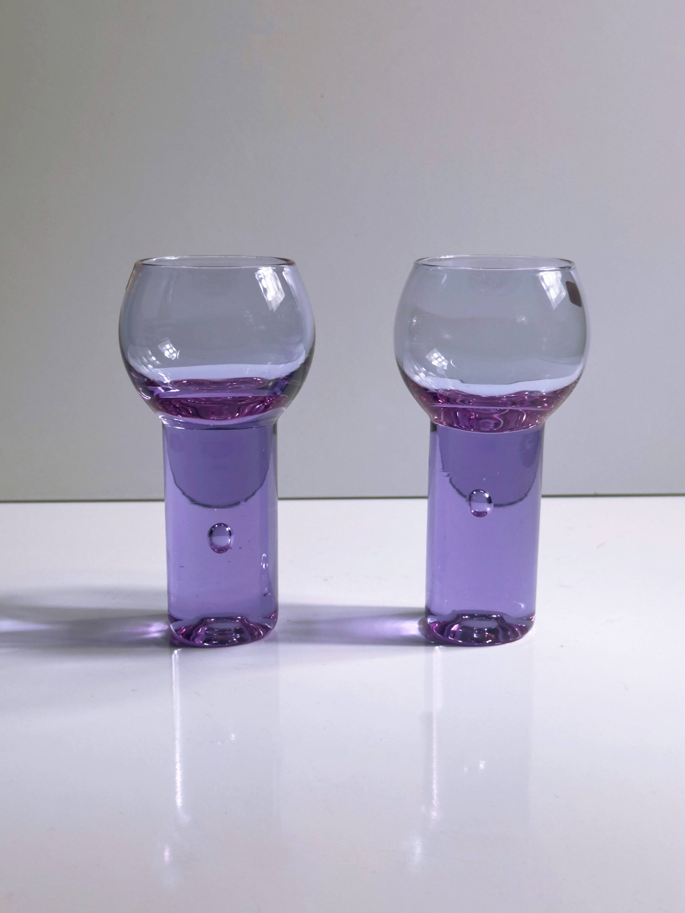6 Aperitif Glasses "Chameleon" by Sergio Asti for Arnolfo die Cambio - 1970