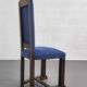 Set of 8 wooden and fabric chairs