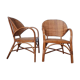 Paire de fauteuils en rotin