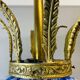 Large Portuguese blue glass crowned chandelier