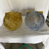 Art Deco molded glass chandelier