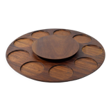 Teak turntable, Scandinavian, large model