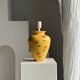 Large yellow lamp base with orange tulip shades, H46 D24
