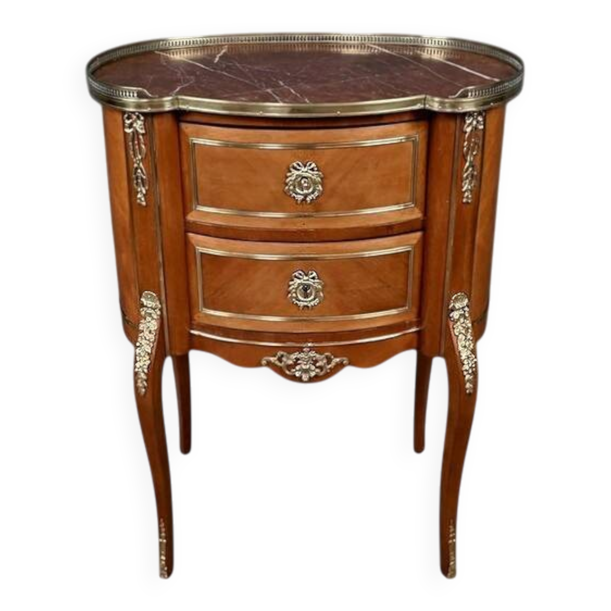 Petite Commode Rognon en Acajou, style Transition – Début XXe