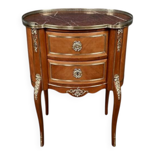 Petite Commode Rognon en Acajou, style Transition – Début XXe