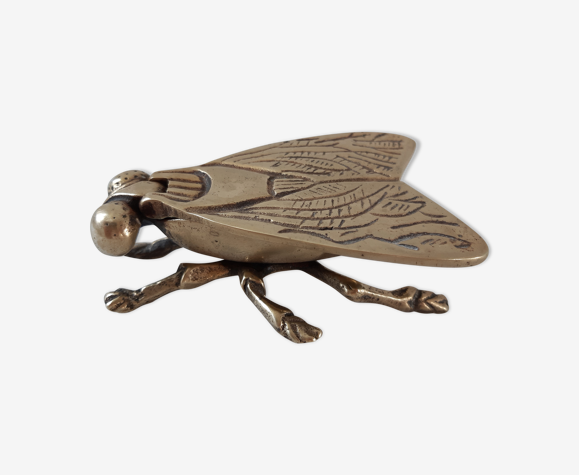 Cendrier mouche en laiton années 50