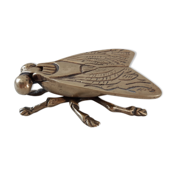 Cendrier mouche en laiton années 50