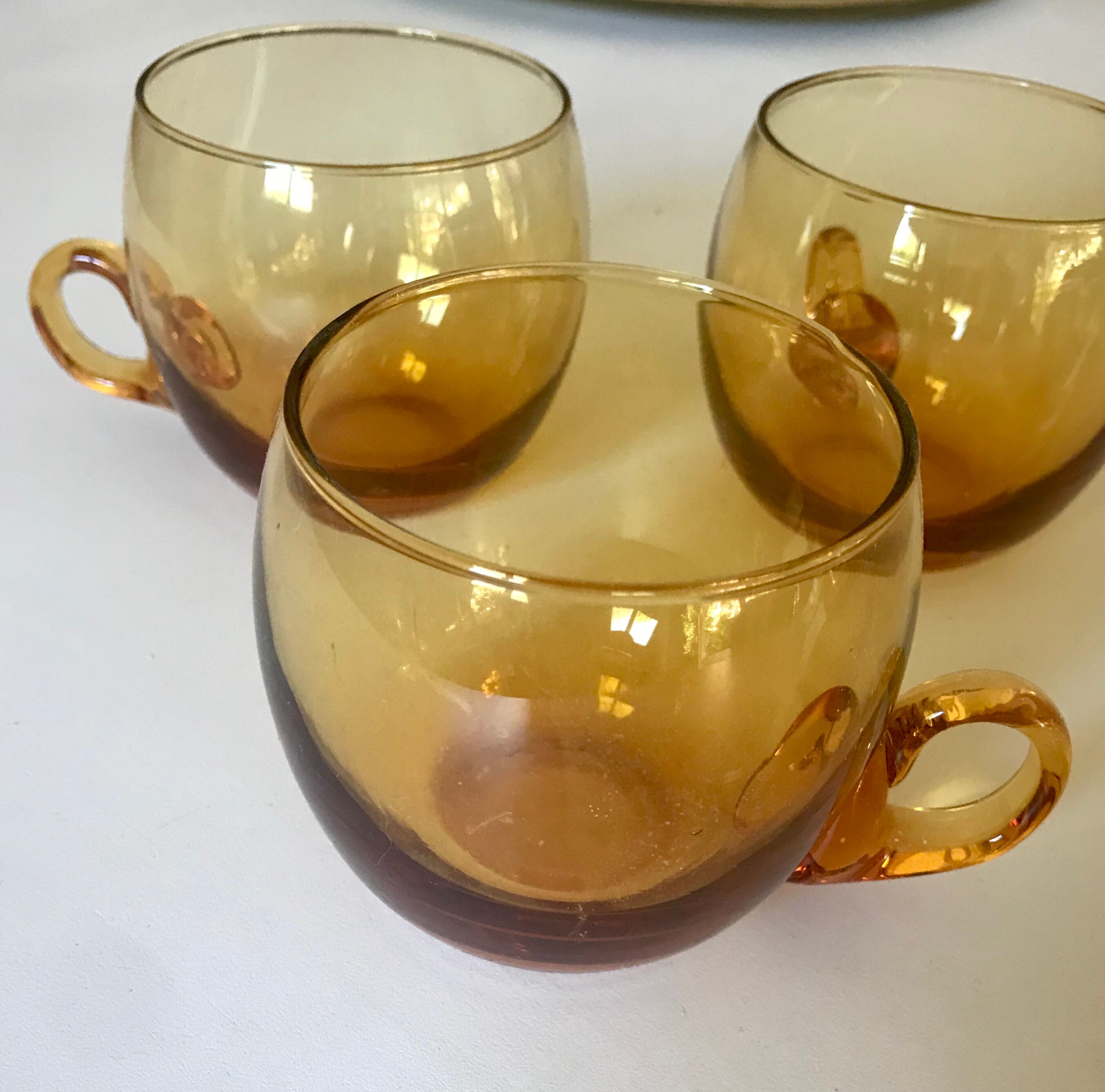 Amber punch glasses
