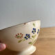 Old earthenware bowl on a pedestal, Digoin Sarreguemines Flowers / flo