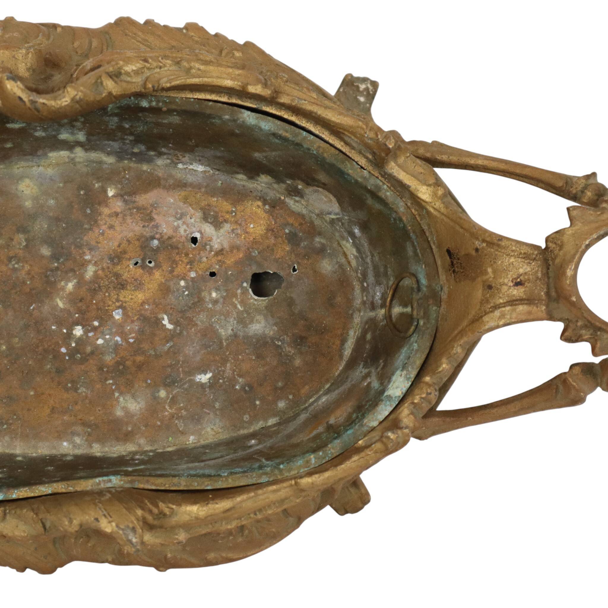 Rococo-style gold-colored jardinière/flower planter, early 20th century.