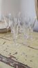 Set of 8 champagne flutes in Saint Louis crystal and Bayel crystal.