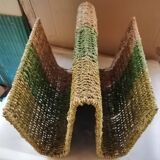 Porte revues en paille tressée style scandinave