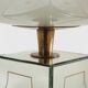 Emilio Lancia floor lamp mirror painted wood brass around 1940