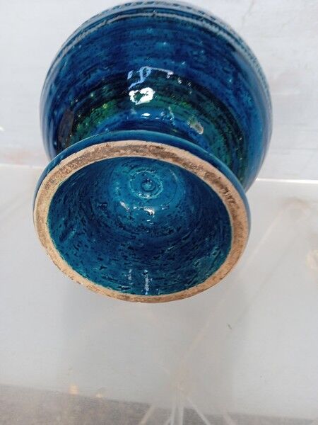 Vase aldo londi bitossi rimini blue ep 1960/70 italy