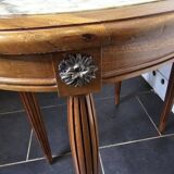 table d'appoint 1930 en acajou dessus marbre
