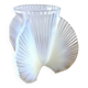 Vase Ellipse Art Déco en verre opalescent Pierre D’avesn, 1930