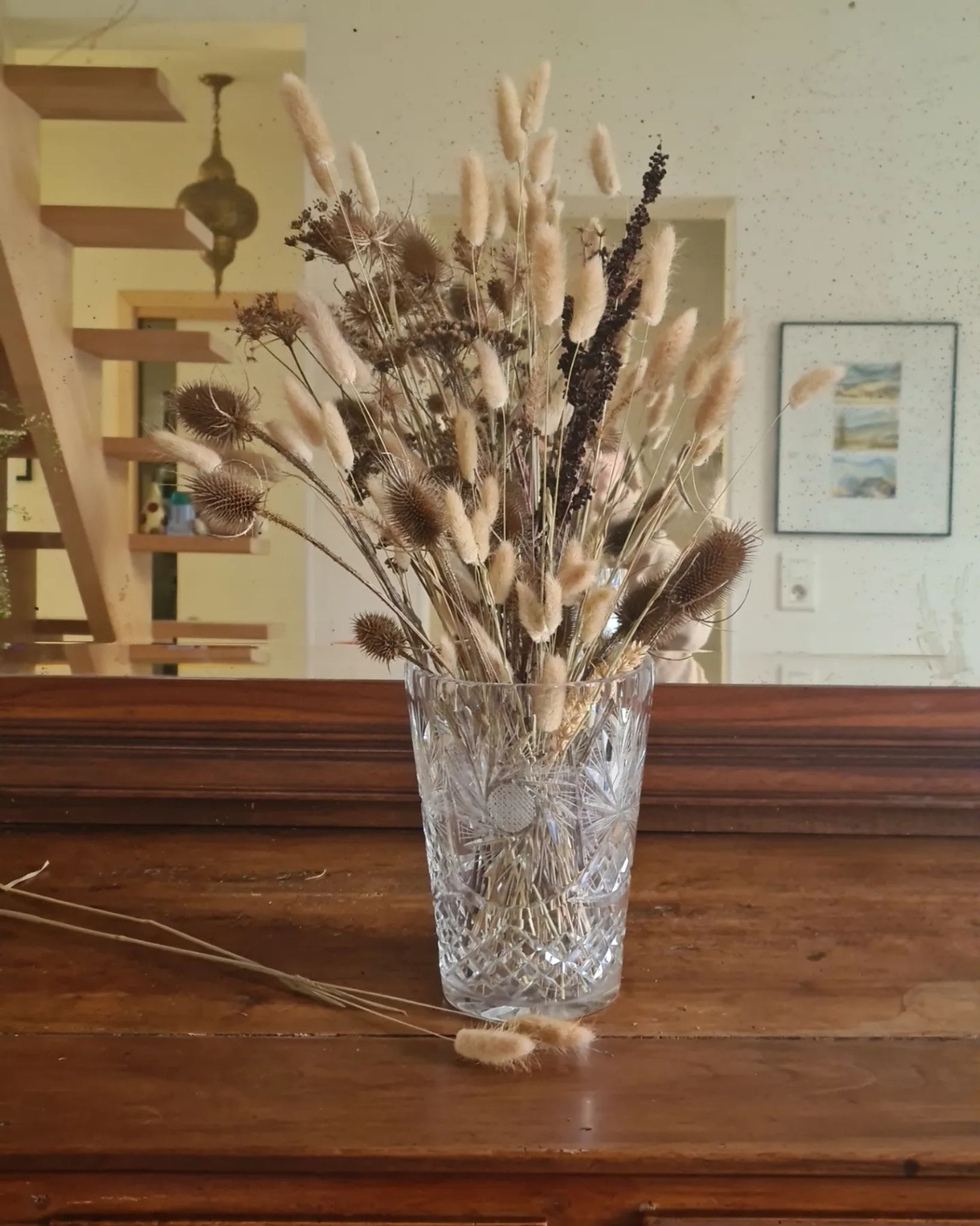 Vase en cristal taillé style Saint-Louis