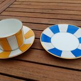 tasse à thé ou à déjeûner et soucoupes Art Déco