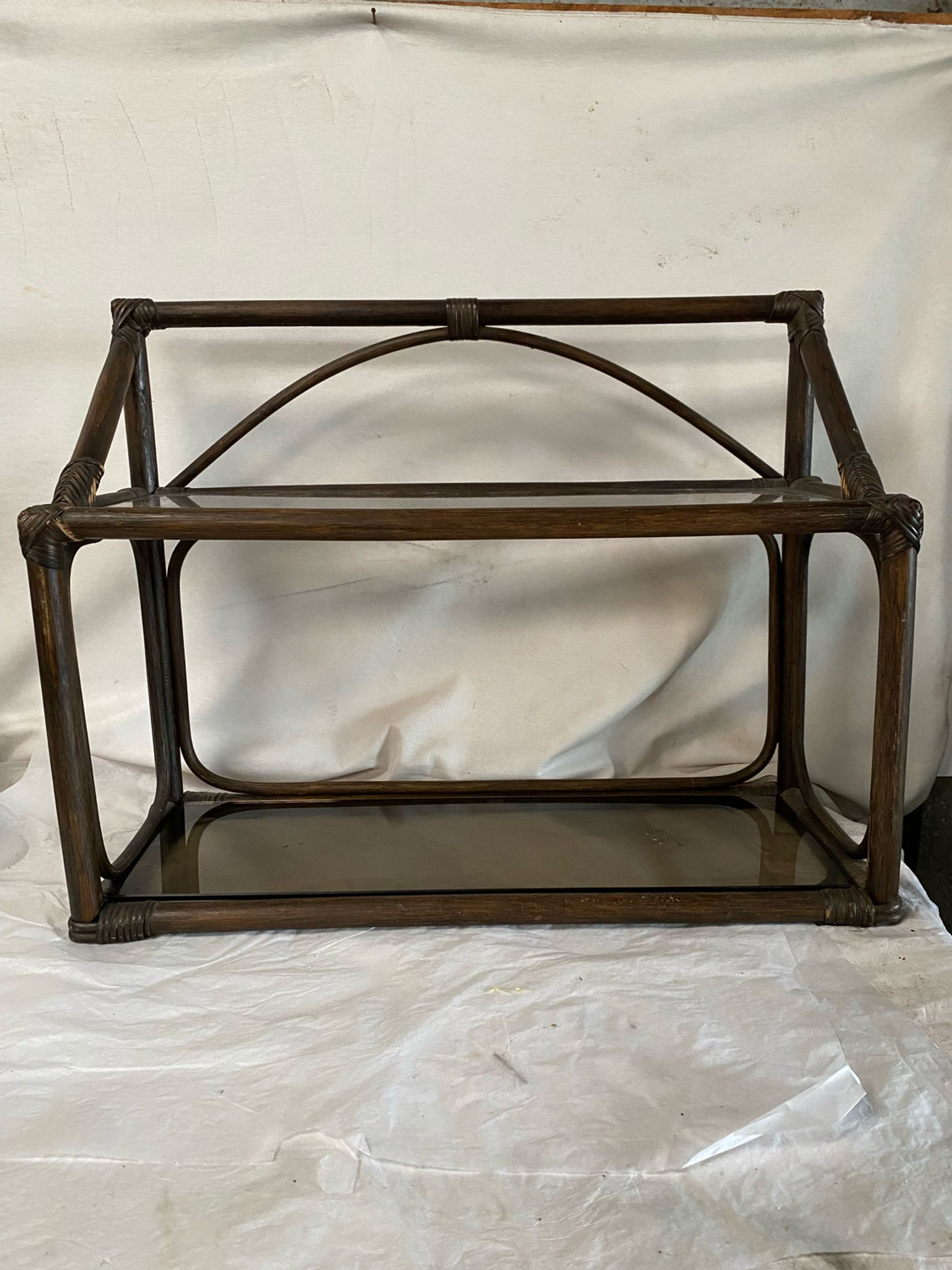 Vintage rattan shelf